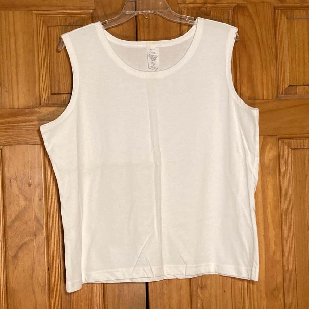 NWOT Vintage 90s Top Sleeveless Blouse White Size XL Extra Large